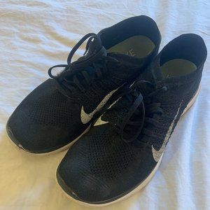 Nike Free Flyknit 4.0 Black Running Shoes 10.5M